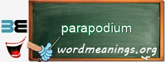 WordMeaning blackboard for parapodium
